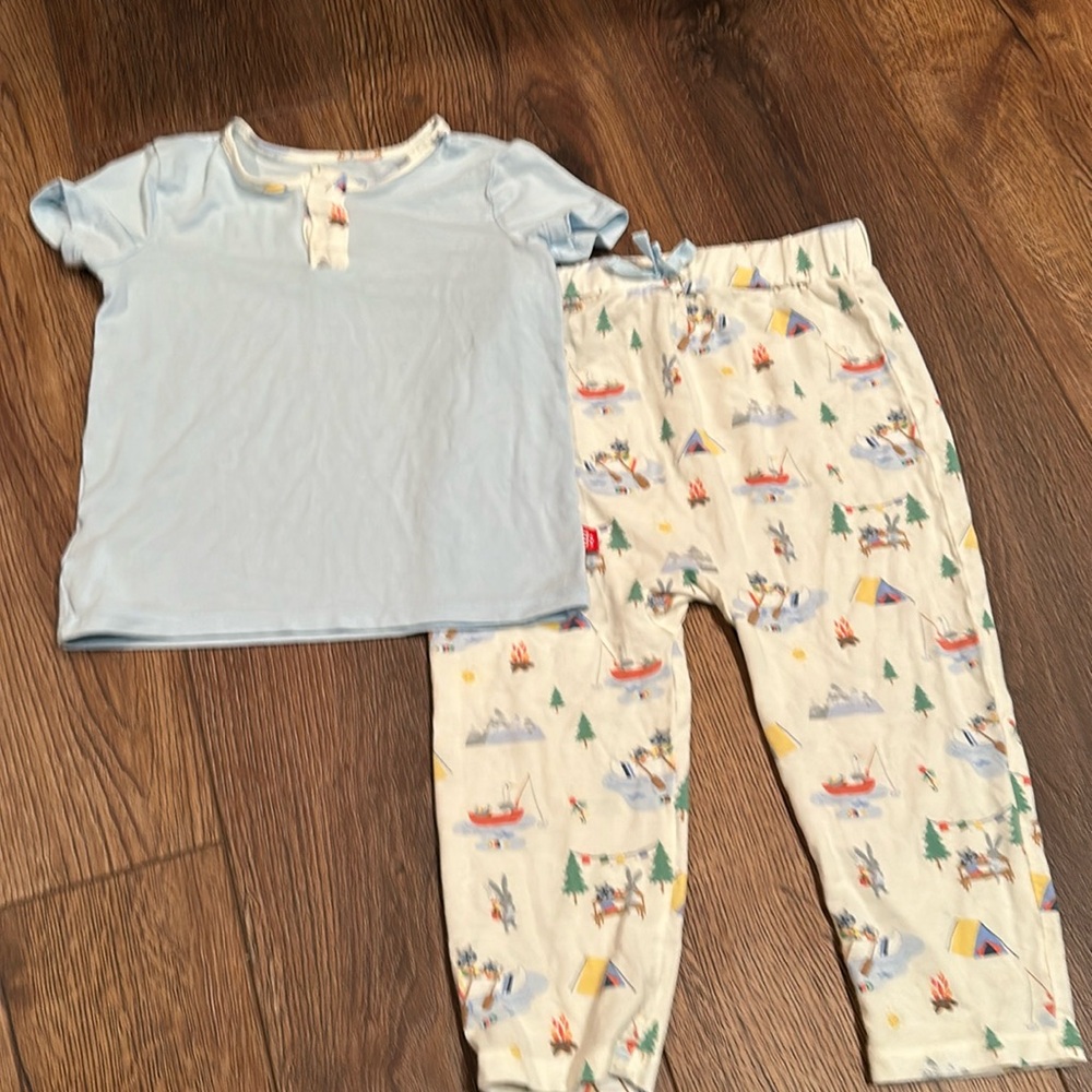 LIKE NEW Magnetic Me Lake You A Lot Modal Short Sleeve and Pant Set - Picture 4 of 8